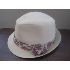 Summer Mujer Fedora Hat Cotton and Linen  with a Beautiful Flower Band  eb-73566138